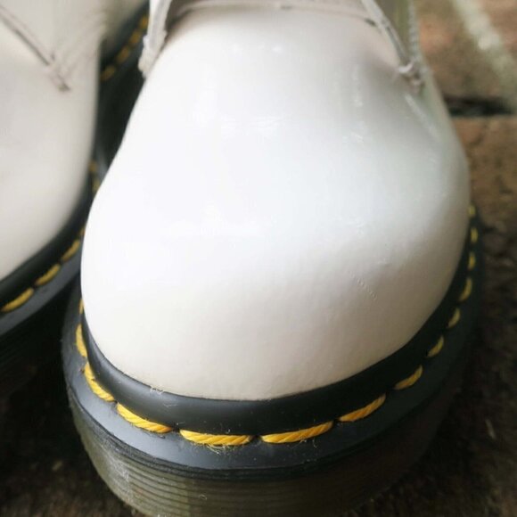 Doc Dr. Martens 1460 White Patent Lamper Leather 8-Eye Boots 37 EUR (6 US) - Picture 6 of 8